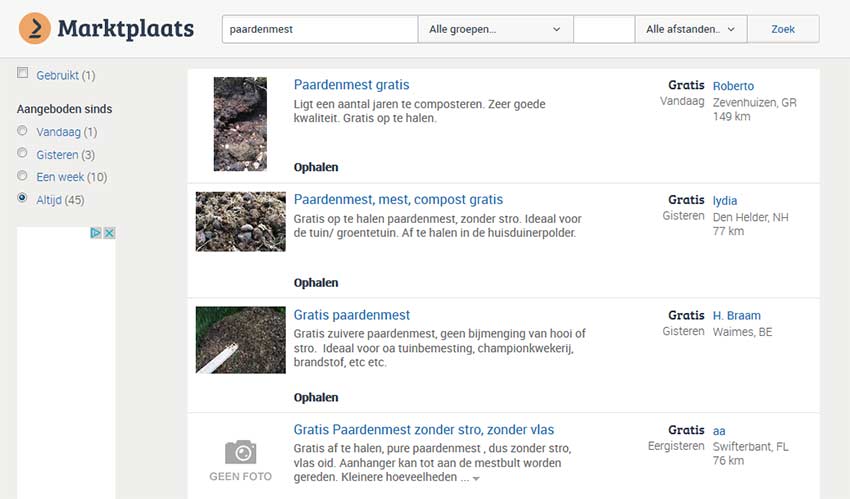 marktplaats-advertentie-paardenmest-ophalen